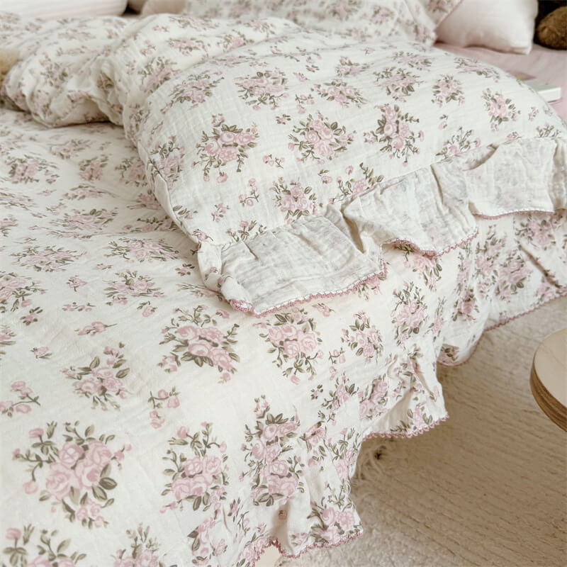 pink flower duvet cover