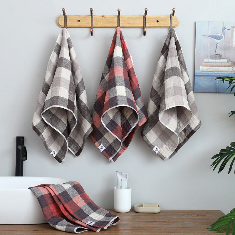 plaid-Bath-Towel-Sets-for-Home