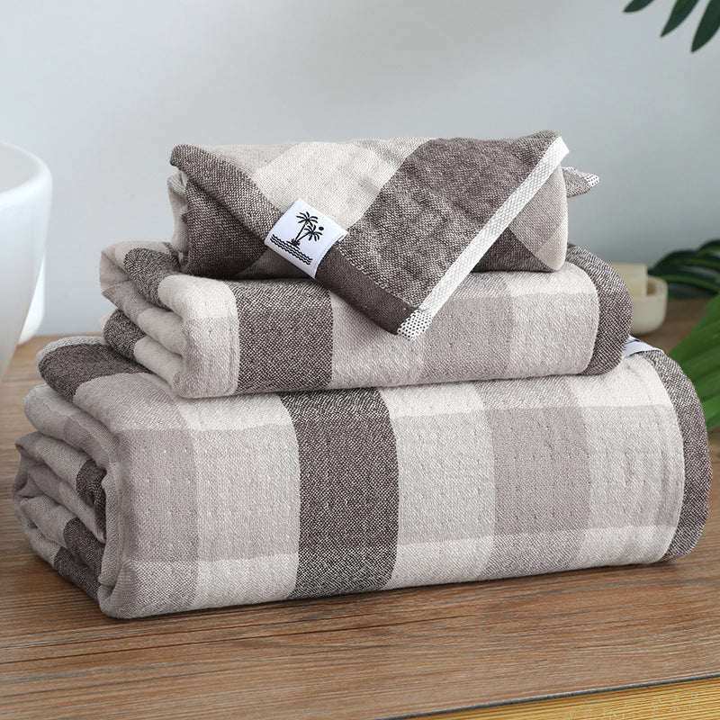 plaid-bathroom-towel-sets