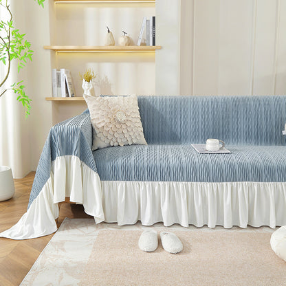 ruffled slipcover sofa