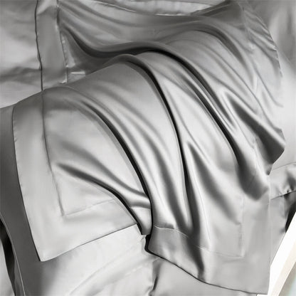 Silky Tencel Lyocell cooling pillowcase in silver from StuffedHome bedding collection