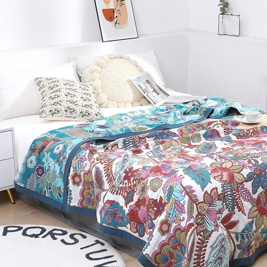 vintage floral blanket