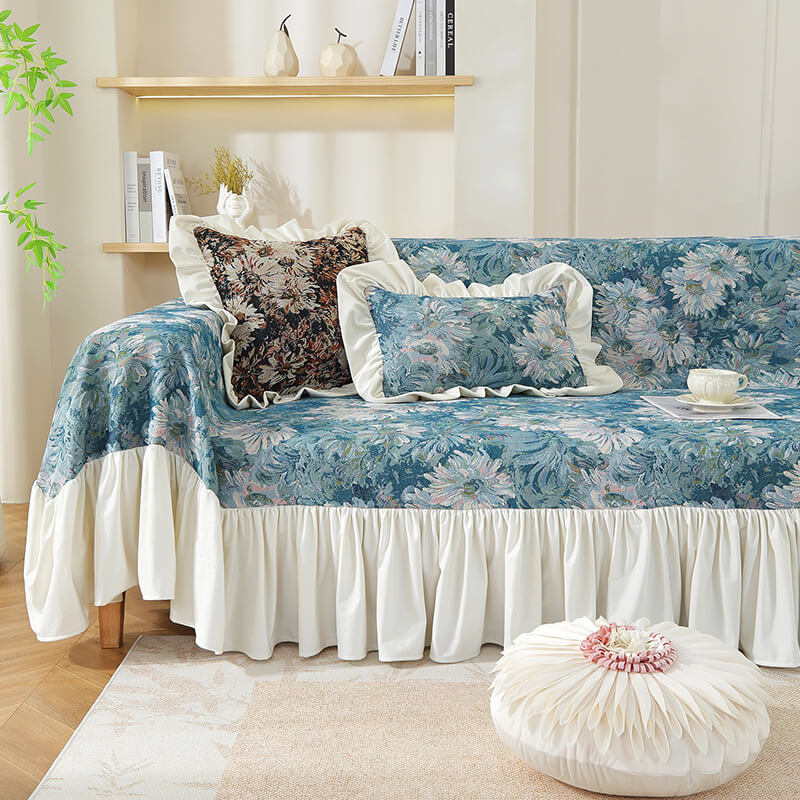 vintage floral sofa slipcover