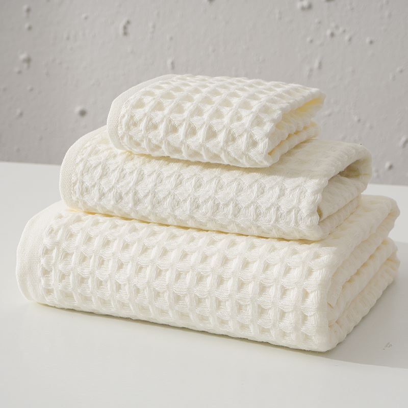 Cotton Waffle Bath Towel Set